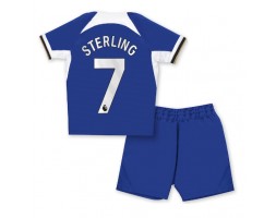 Chelsea Raheem Sterling #7 Replica Home Stadium Kit for Kids 2023-24 Short Sleeve (+ pants)